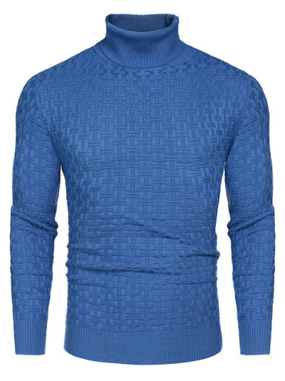 Casual Slim Fit Turtleneck Pullover Sweaters (US Only) Sweaters coofandystore Blue S 
