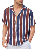 Striped Button Down Beach Shirts (US Only) Shirts coofandystore PAT9 S 