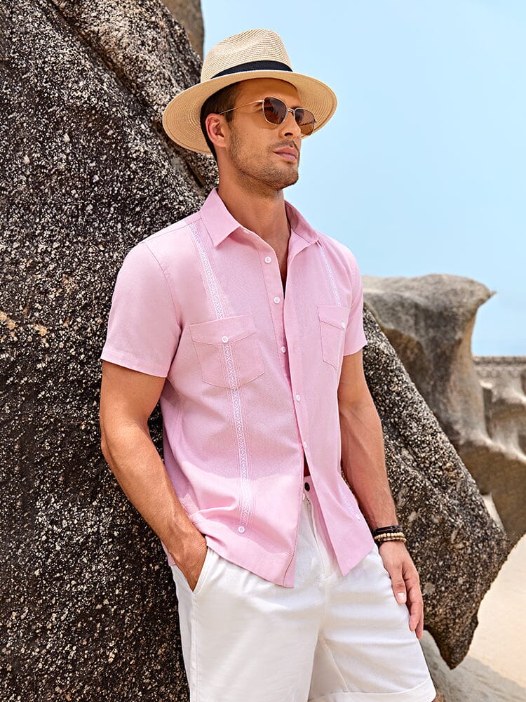 Casual Linen Cuban Shirts (US Only) Shirts coofandystore 