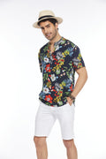Coofandy Floral Henley Shirt (US Only) Shirts coofandy 