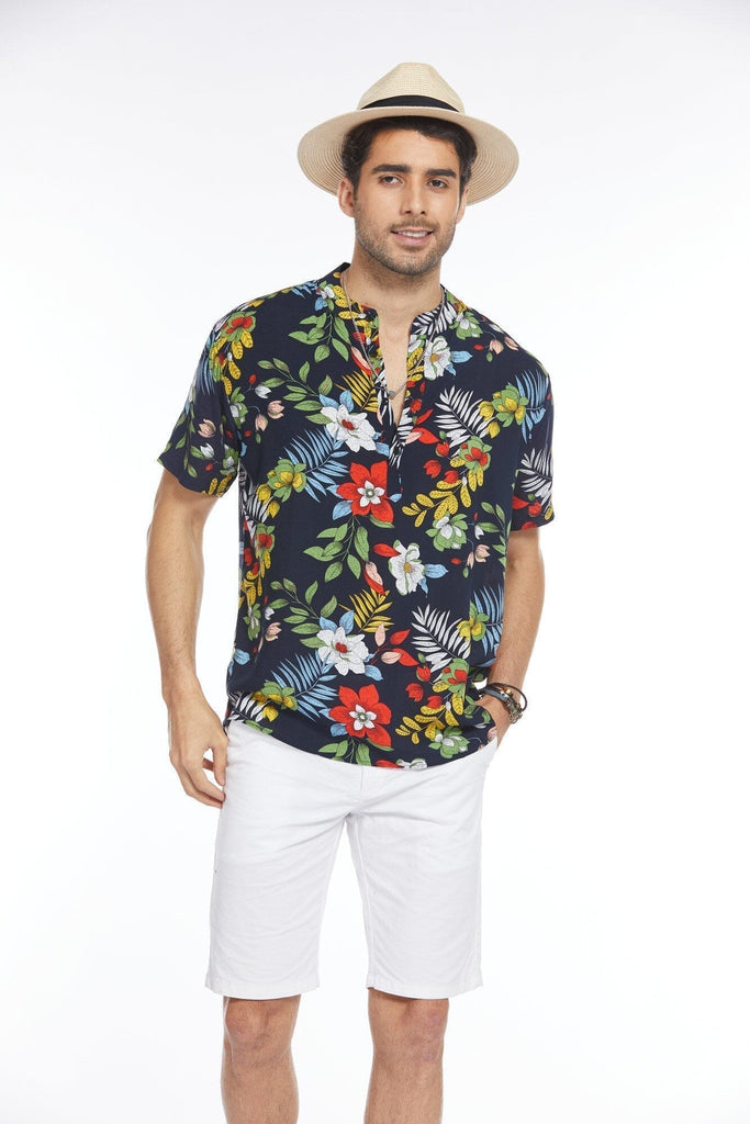 Floral Henley Shirt
