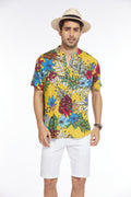 Coofandy Floral Henley Shirt (US Only) Shirts coofandy 