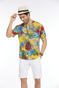 Coofandy Floral Henley Shirt (US Only) Shirts coofandy 