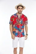 Coofandy Floral Henley Shirt (US Only) Shirts coofandy 
