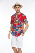 Coofandy Floral Henley Shirt (US Only) Shirts coofandy 