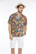 Coofandy Floral Henley Shirt (US Only) Shirts coofandy 