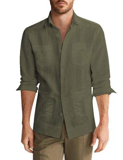 Coofandy Cotton Style Pocket Shirt (US Only) Shirts coofandy Army Green S 