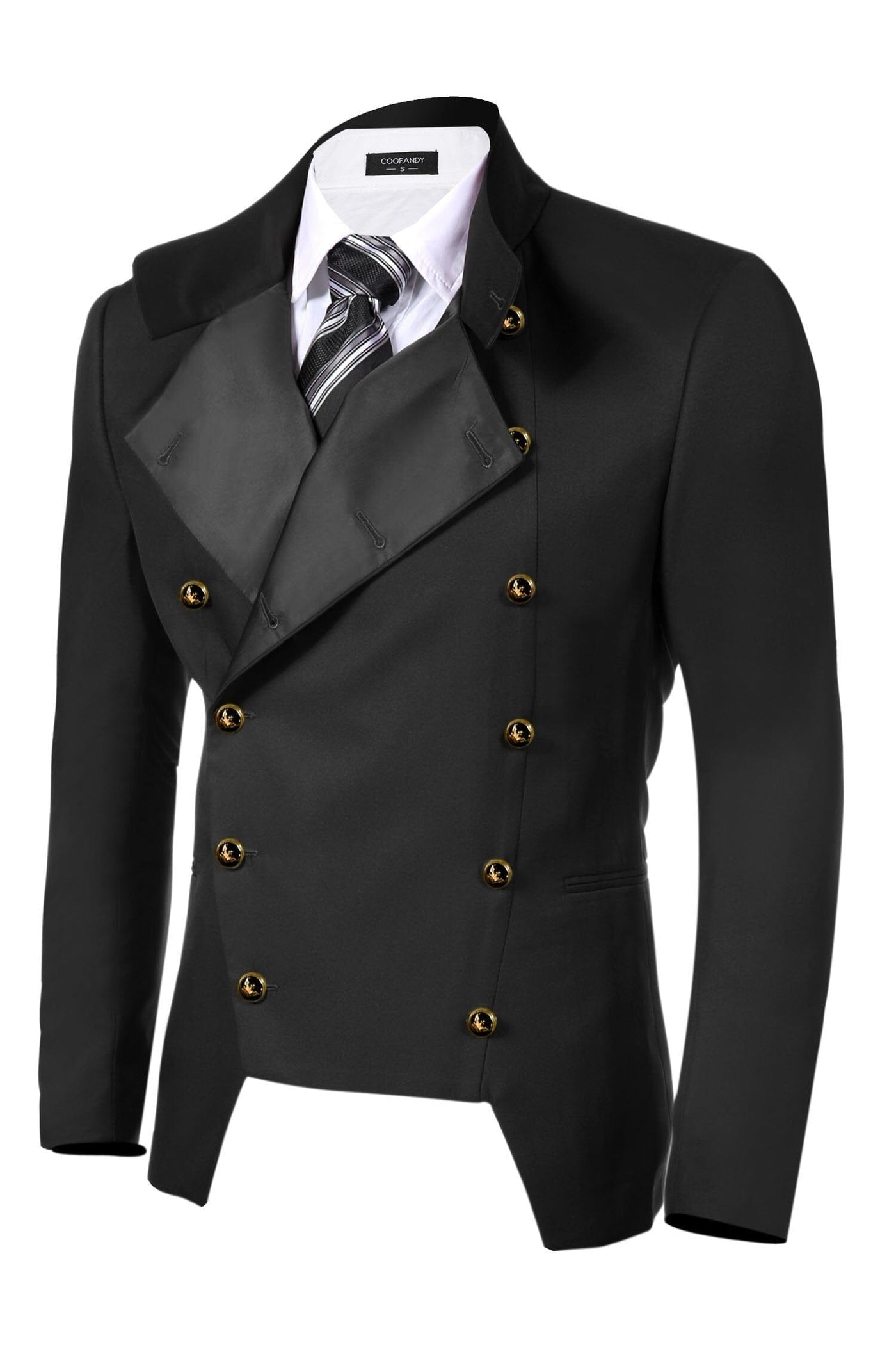 Coofandy Double-Breasted Blazer (US Only) Blazer coofandy Black S 