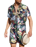 Coofandy Floral One Piece Hawaiian Jumpsuit (US Only) Jumpsuit coofandy Black S 