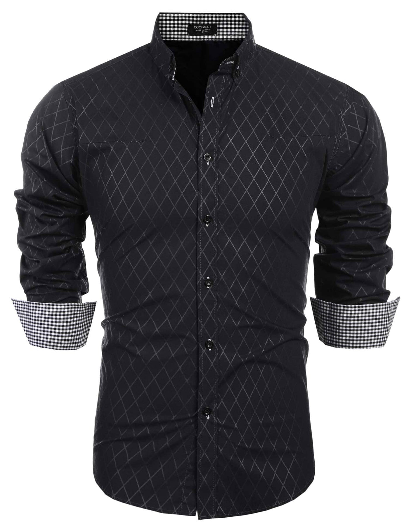 cheap business dress shirts Sogami Men's Solid Long Sleeve Business Shirt Wrinkle-Free Formal Dress Shirts, Size: Large, Beige