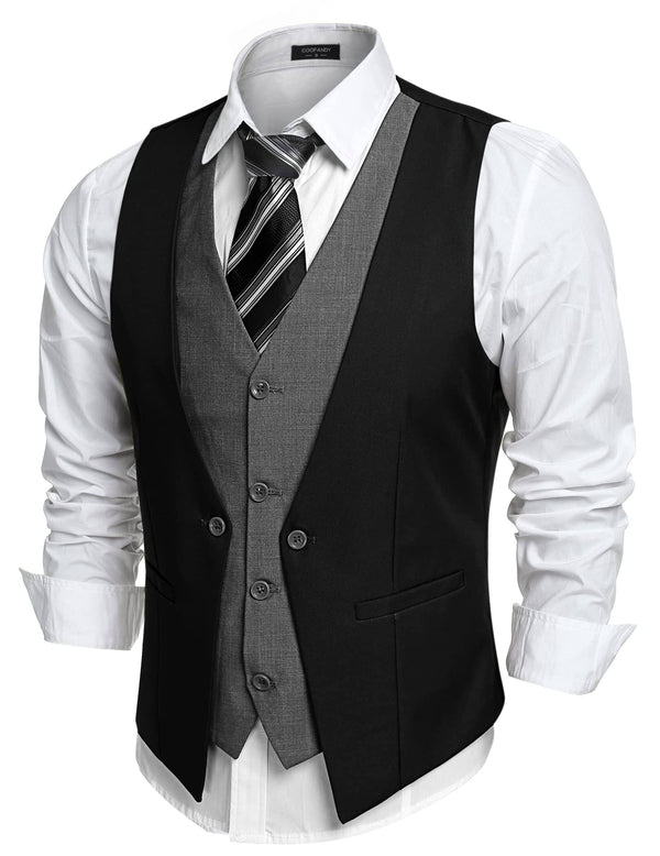 Coofandy Formal Slim Fit Vest (US Only) Vest coofandy Black S 