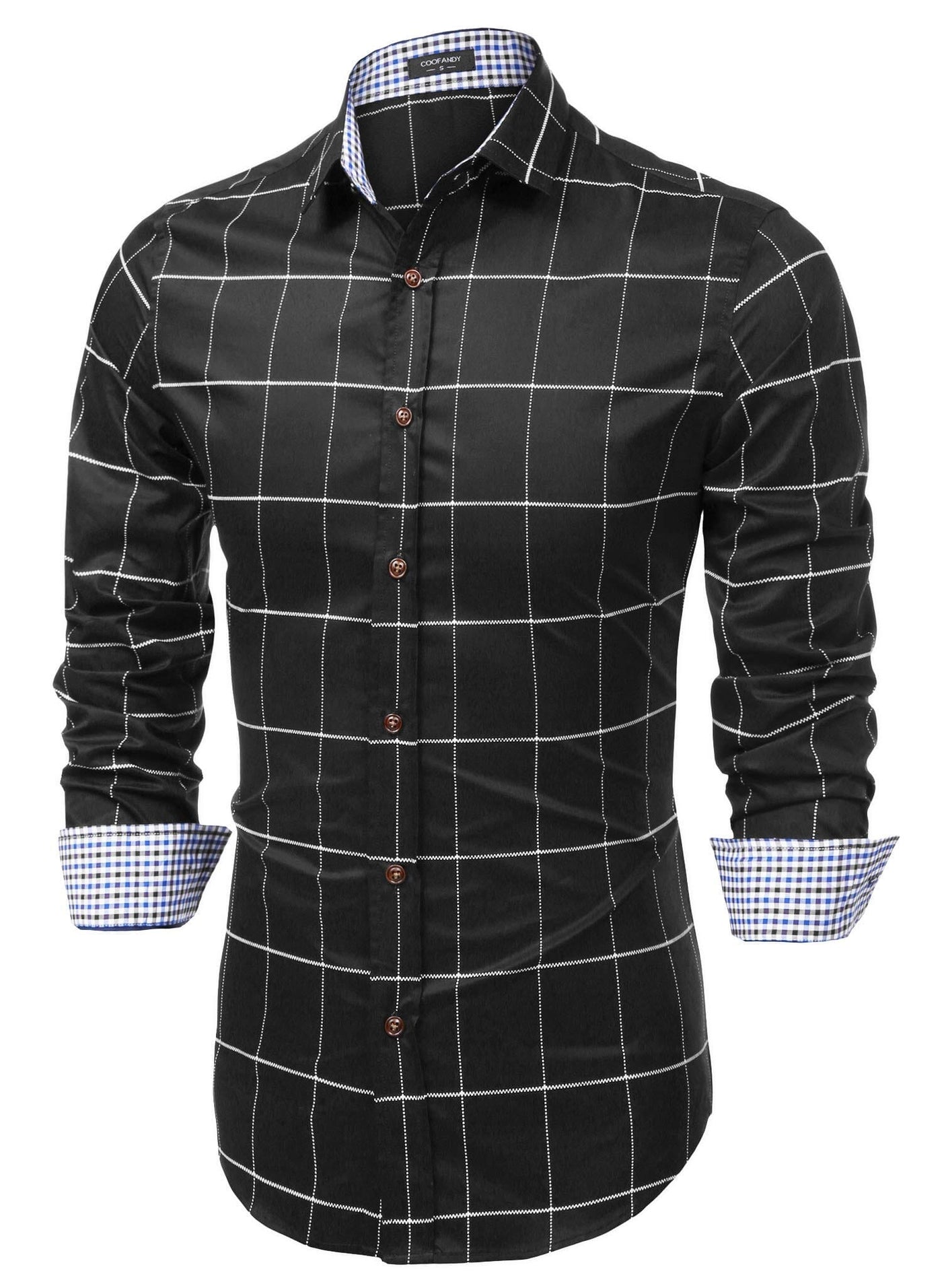 Coofandy Fashion Dress Shirt (US Only) Shirts coofandy Black S 