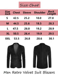Two Button Slim Fit Blazers Retro Tuxedo Suit Jackets (US Only) Blazer coofandy 