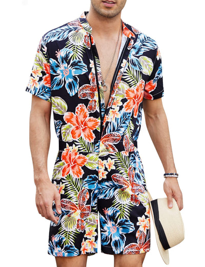 Coofandy One Piece Rompers (US Only) Shirts & Polos coofandy Black-floral S 