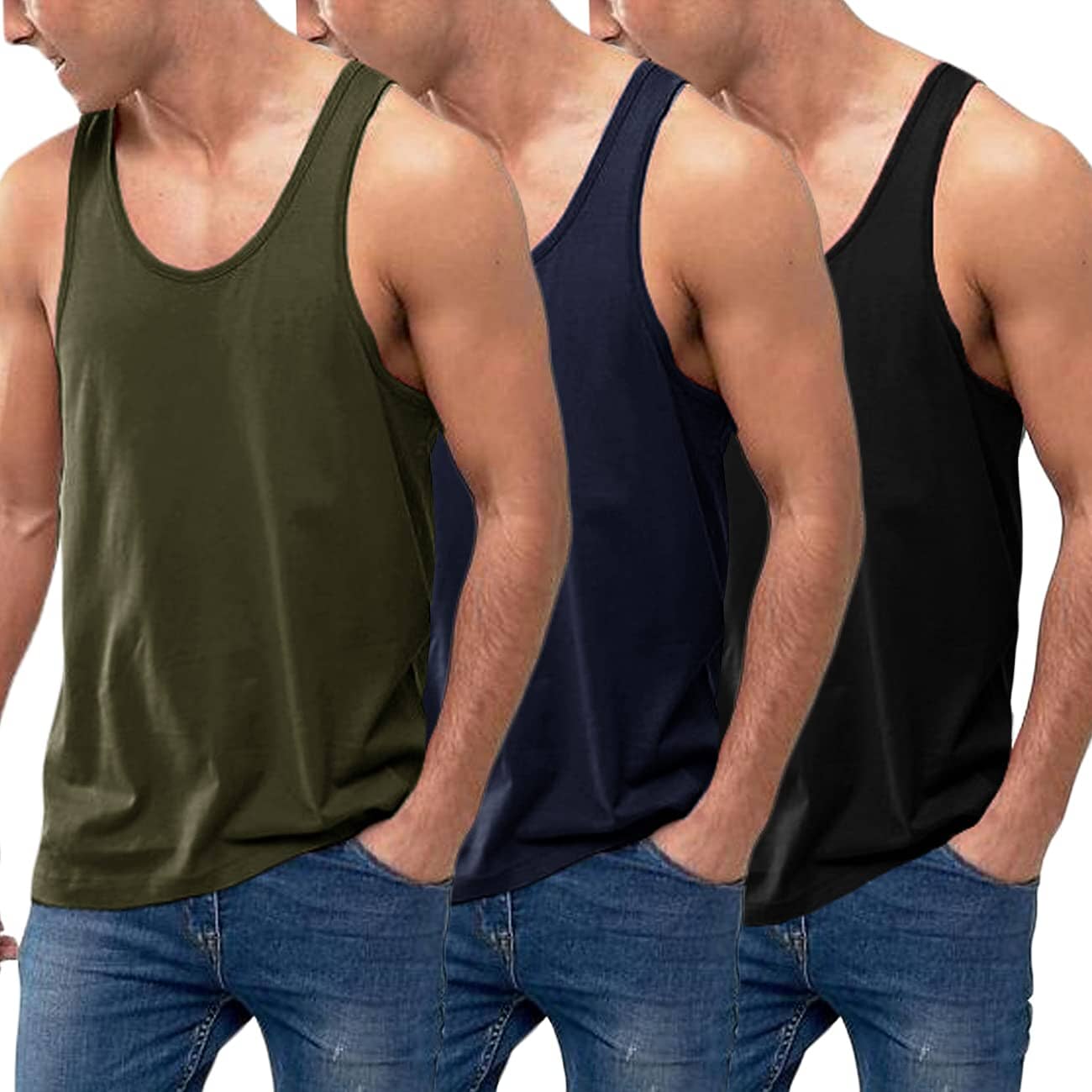 COOFANDY Men's 3 Pack Cotton T-Shirts coofandy 