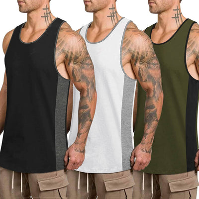 Coofandy 3 Pack Workout Tank Top (US Only) Tank Tops coofandy Black/White/Army Green S 