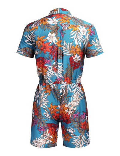 Coofandy Floral One Piece Hawaiian Jumpsuit (US Only) Jumpsuit coofandy 