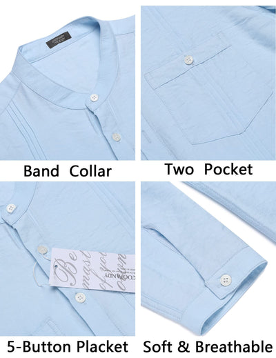 Coofandy Henley Cotton Beach Shirts (US Only) Shirts coofandy 
