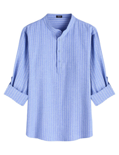 Coofandy Casual Beach Shirts (US Only) Shirts coofandy Blue Striped S 