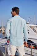 Cotton Beach Button Down Long Sleeve Shirt (US Only) Shirts Coofandy&