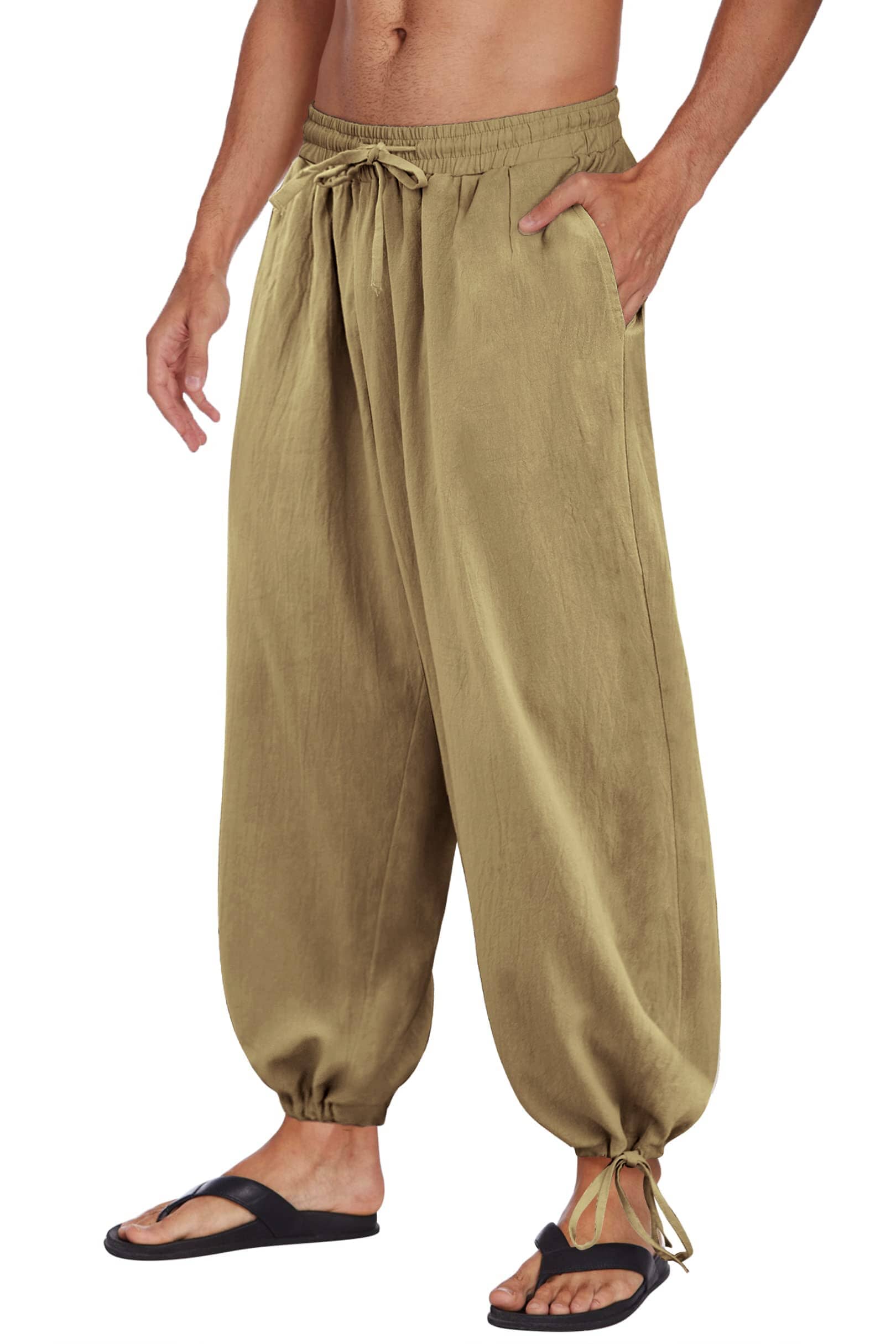 Cotton Linen Loose Yoga Pants - Lightweight & Stylish | US Only