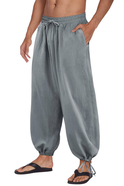 Coofandy Cotton Linen Style Loose Yoga Pants (US Only) Pants coofandy Grey S 