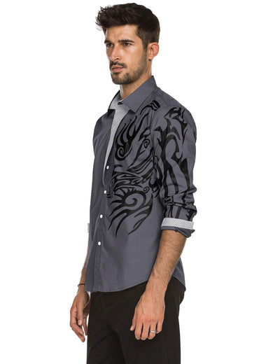 Coofandy Print Dress Shirt (US Only) Shirts coofandy 