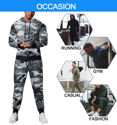 2 Piece Hoodie Jogging Athletic Suits (US Only) Sports Set Coofandy's 
