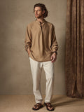 Linen Henry Long Sleeve Beach Shirt Shirts coofandystore 
