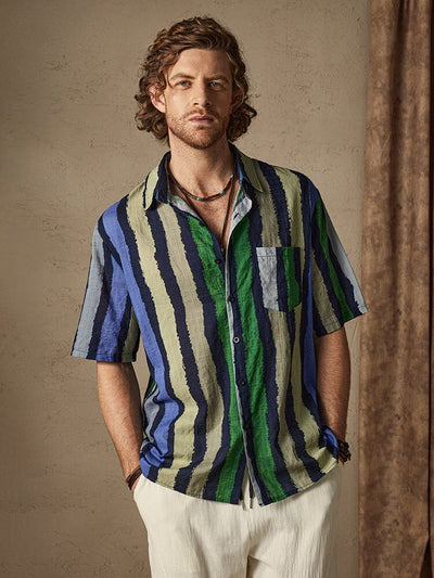 COOFANDY Hawaiiaanse shirts voor heren, korte mouwen, Hawaii, tropische zomershirts, vakantie, strand, shirts, Aloha-shirts met knopen, Flamingo Marine, L COOFANDY Hawaiiaanse shirts voor heren, korte mouwen, Hawaii, tropische zomershirts, vakantie, strand, shirts, Aloha-shirts met knopen, Flamingo Marine, L