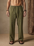Casual Cotton Linen Style Pants Pants coofandystore Green S 