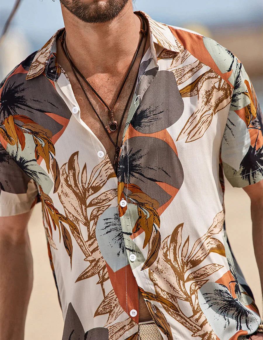 Hawaiian Pattern Short Sleeves Shirt coofandystore 