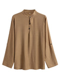 Linen Henry Long Sleeve Beach Shirt Shirts coofandystore 