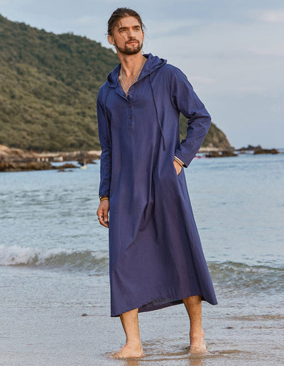 Long Hooded Shirts Muslim Robes Robe coofandystore 