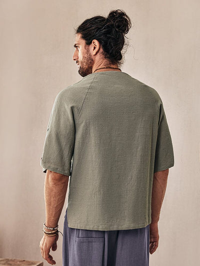 Premium Cotton Linen Top T-Shirt coofandystore 