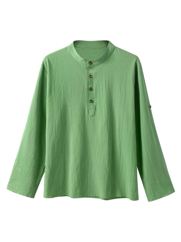Cotton Style Long Sleeve Botton Shirt Shirts coofandy 