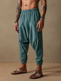 Loose Fit Drop Crotch Cotton Linen Pants Pants coofandystore 