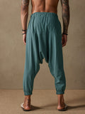 Loose Fit Drop Crotch Cotton Linen Pants Pants coofandystore 