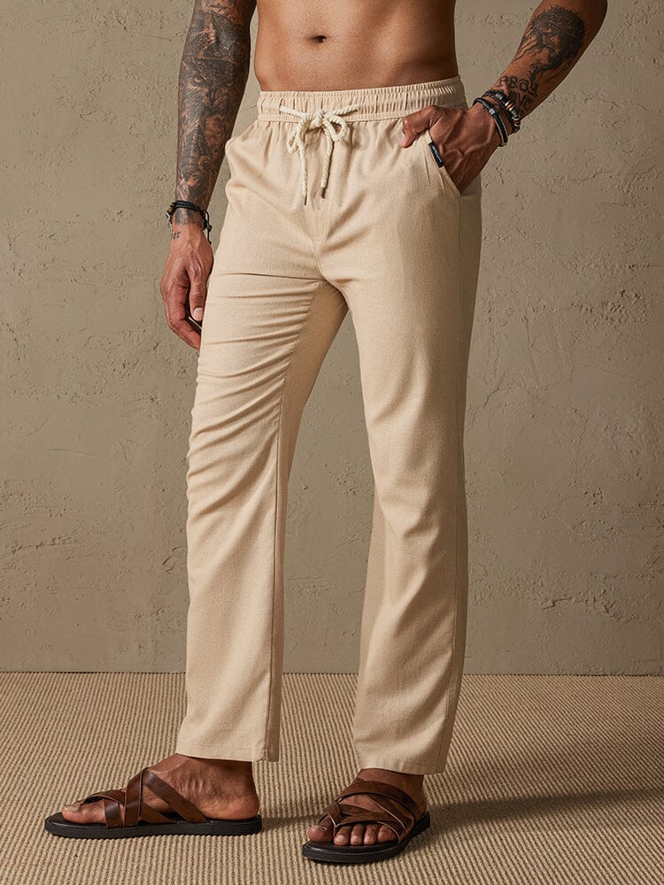 Casual Cotton Linen Cozy Drawstring Pants Pants coofandystore 
