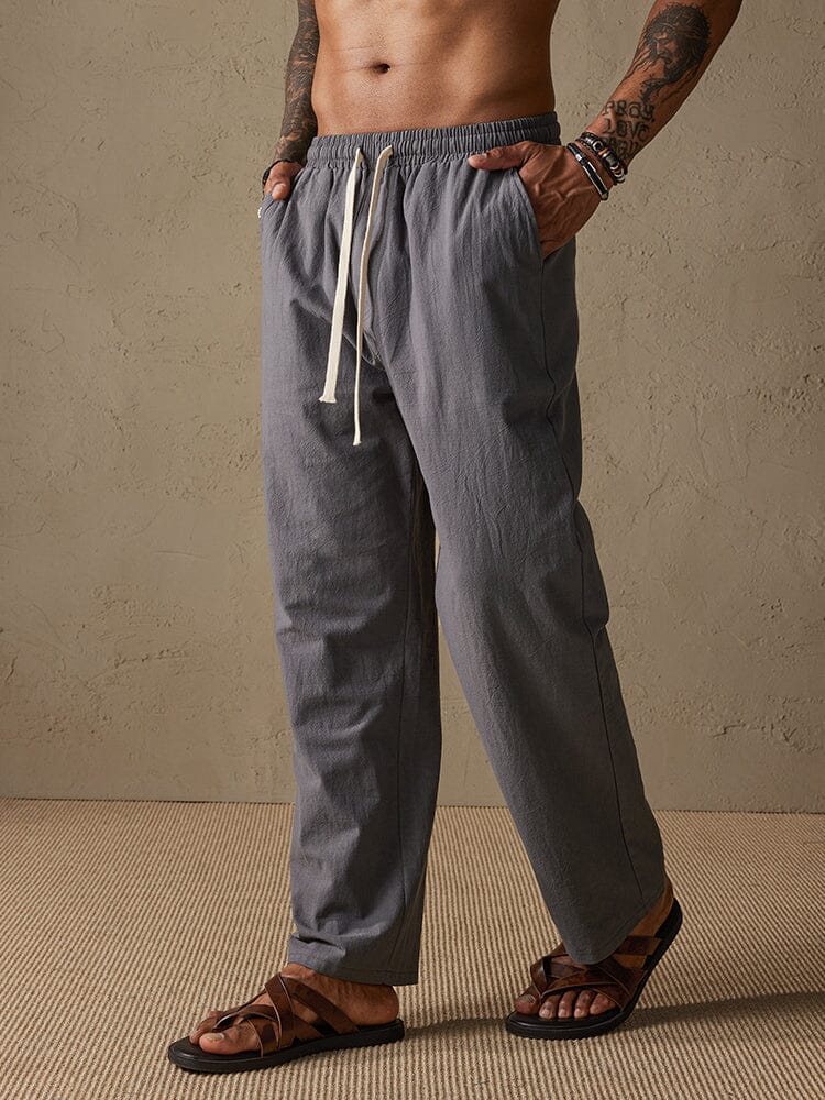 Linen Style Loose Straight Pants - Comfortable & Stylish – coofandy