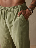 Cotton Linen Style Yoga Pants With Pockets Pants coofandystore 