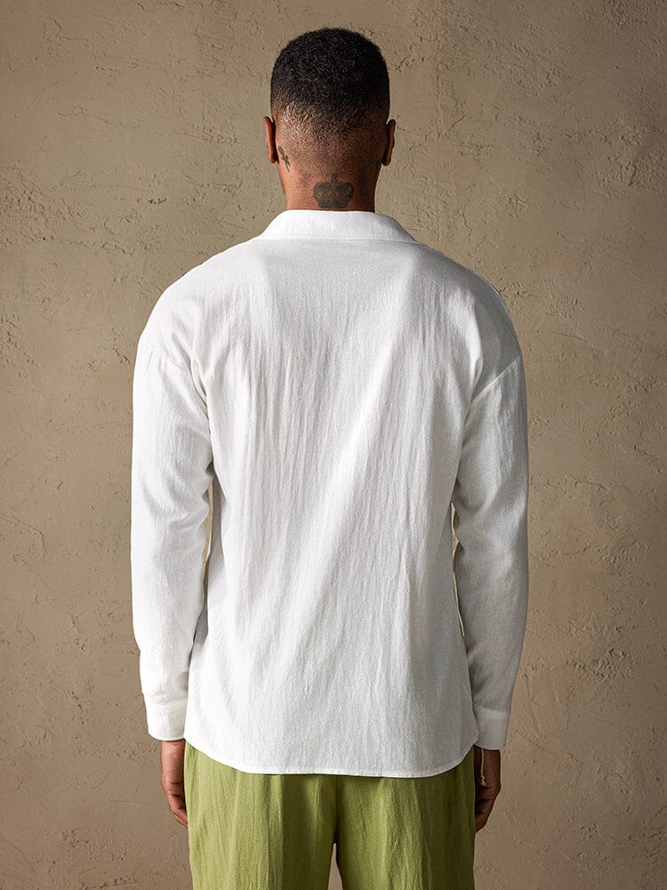 Linen Style Solid Casual Shirt Shirts & Polos coofandystore 