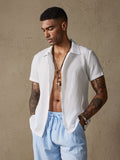 Solid Color Cotton Linen Simple Casual Shirt Shirts & Polos coofandystore 