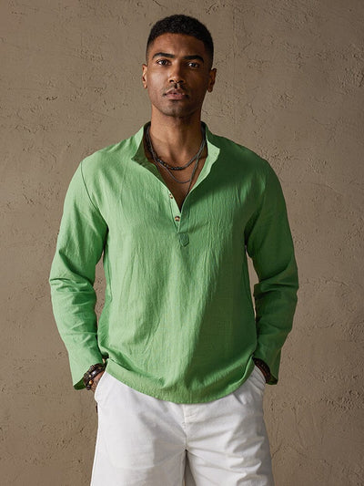 Cotton Style Long Sleeve Botton Shirt Shirts coofandy 