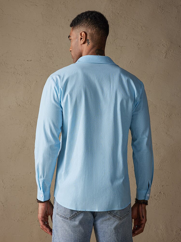 Cotton Linen Long Sleeve Casual Shirt Shirts coofandystore 