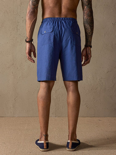 Cotton Linen Style Multi-pocket Shorts Shorts coofandystore 
