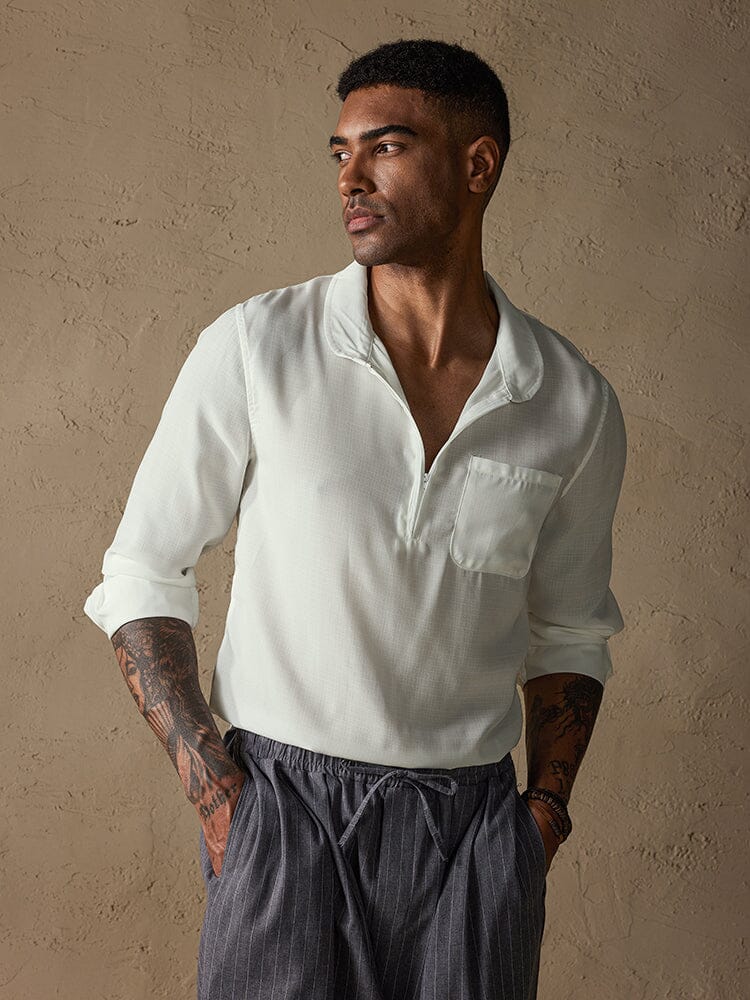 Cotton Linen Long Sleeve Pullover Shirt Shirts coofandystore 