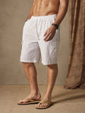 Linen Style Casual Shorts with Pockets Shorts coofandy 