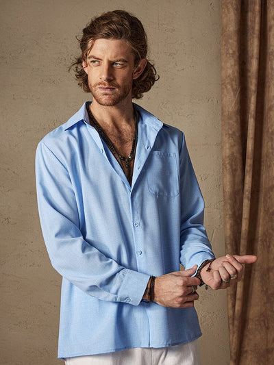COOFANDY Men's 2 Pieces Cotton Linen Set Long Sleeve Hippie - Import It All