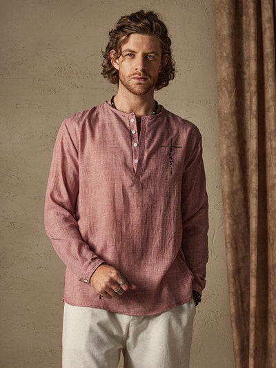 Cotton Linen Cozy Long Sleeve Shirt Shirts coofandystore 